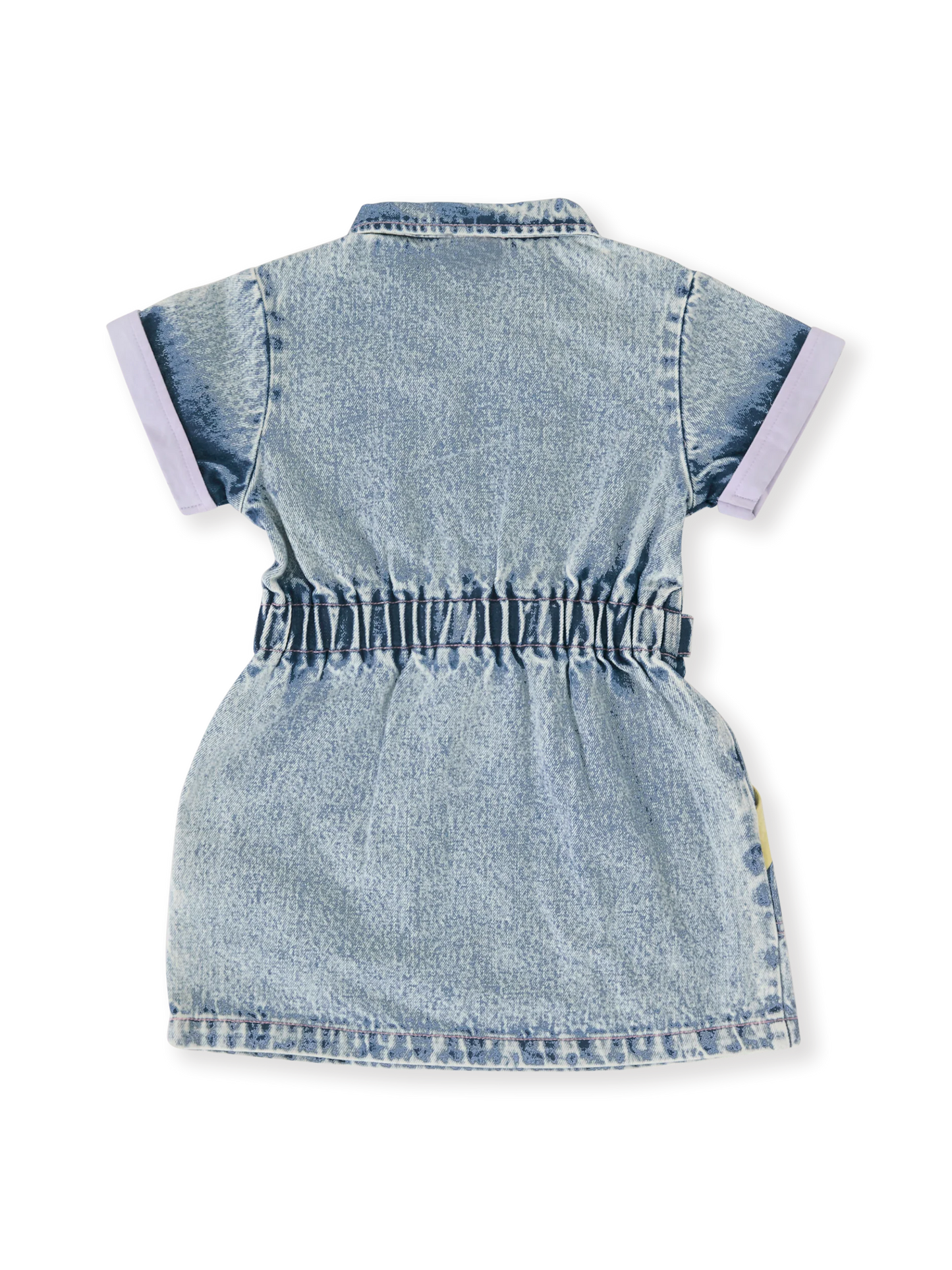 Pastel Pop Piper Denim Belted Dress
