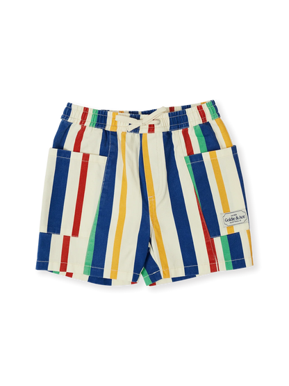 90's Bold Stripe Noah Denim Pocket Shorts