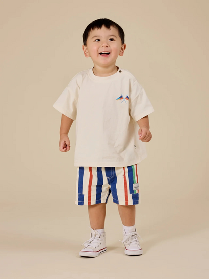 90's Bold Stripe Noah Denim Pocket Shorts