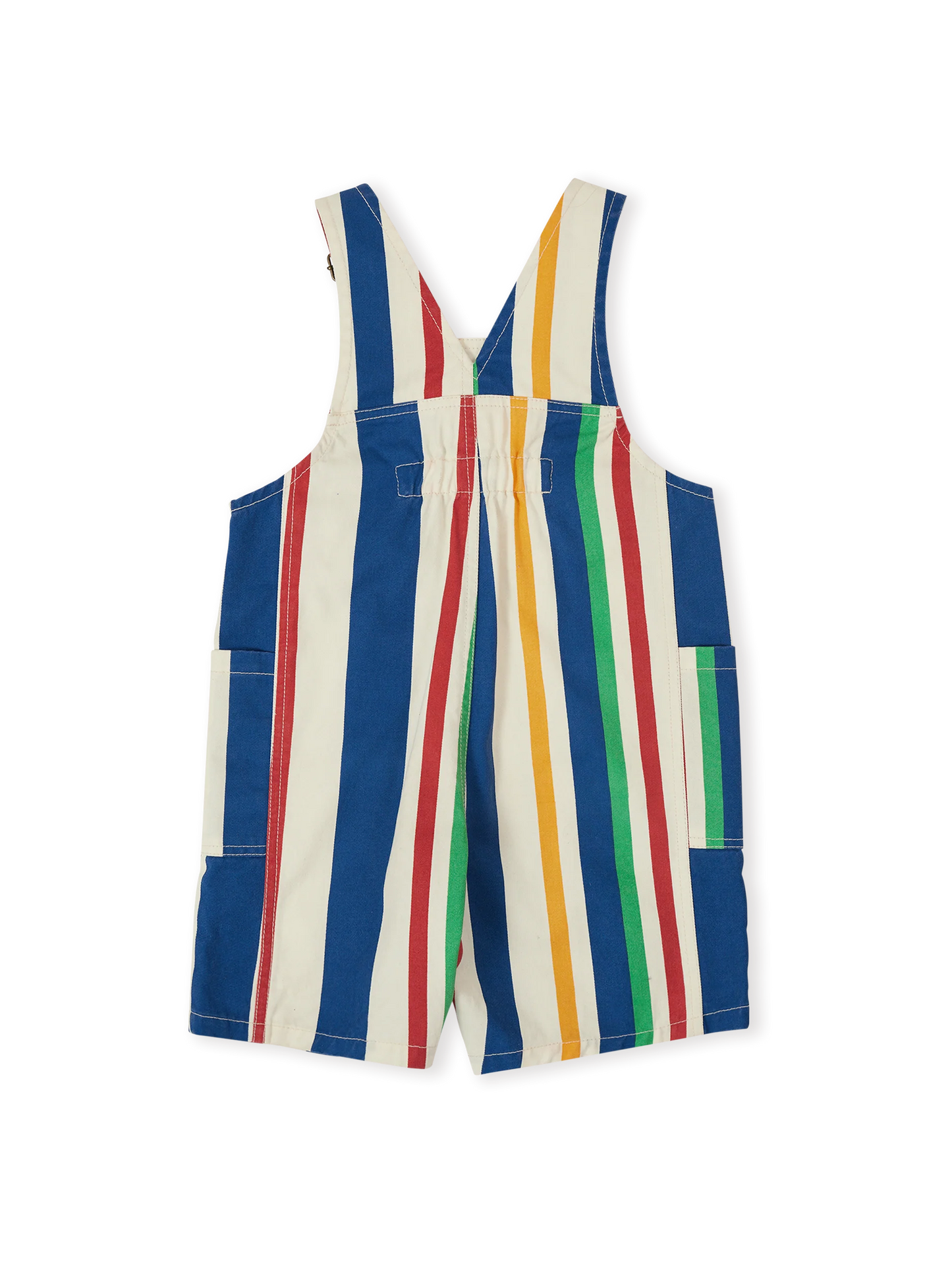 90's Bold Stripe James Denim Pocket Overalls