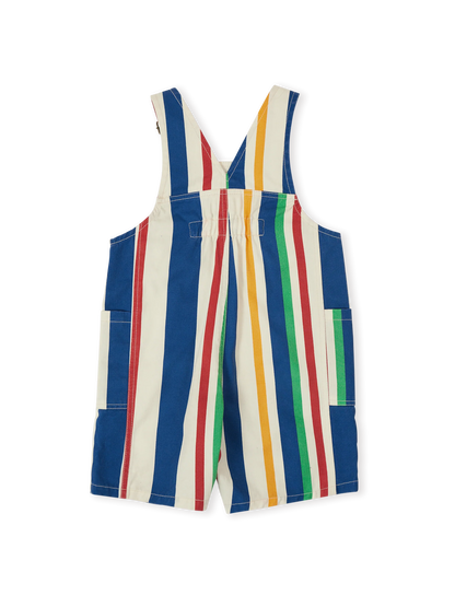 90's Bold Stripe James Denim Pocket Overalls