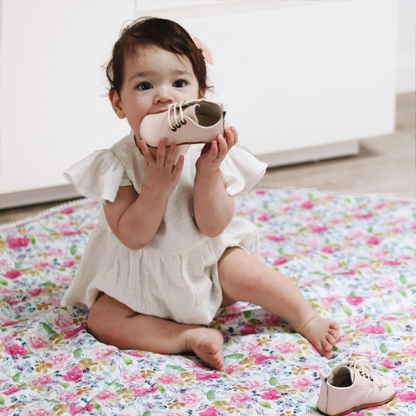 Baby Play Mat with Waterproof Backing - Floral Delight