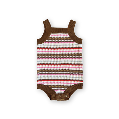 Organic Sunshine Stripe Knit Romper