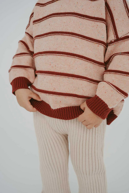 Raised Stripe Jumper | Sherbet Berry