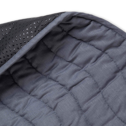 Linen Play Mat with Waterproof Backing - French Blue