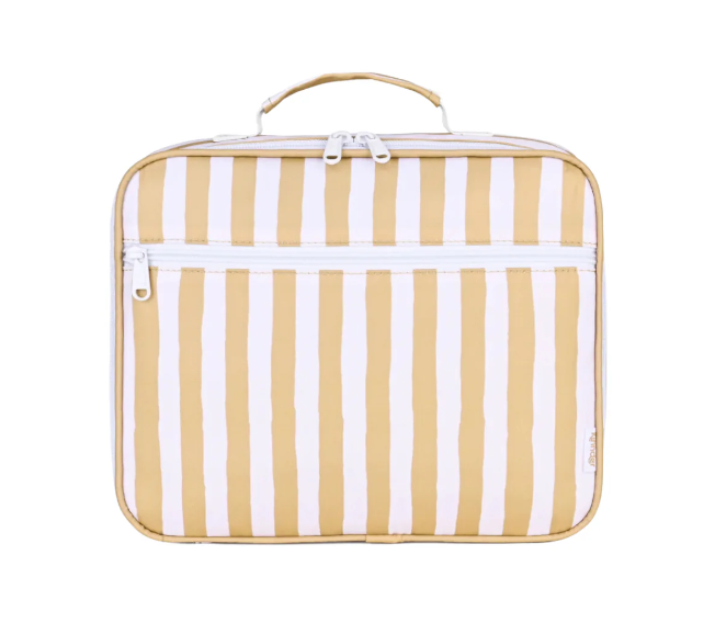 Mustard Stripe Mini Insulated Lunch Bag