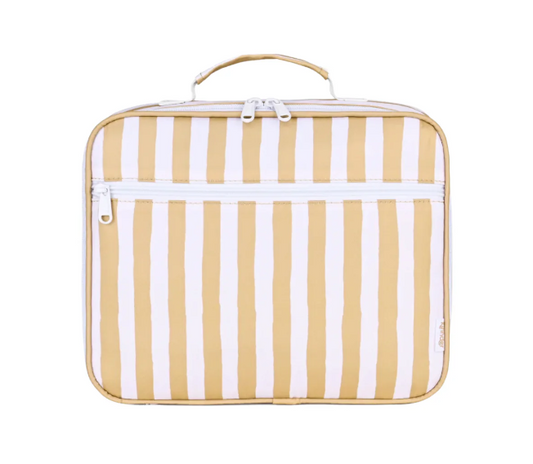 Mustard Stripe Mini Insulated Lunch Bag