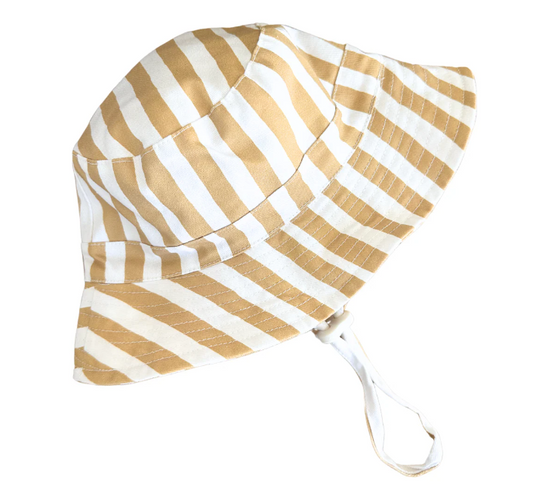 Mustard Stripe Cotton Bucket Hat