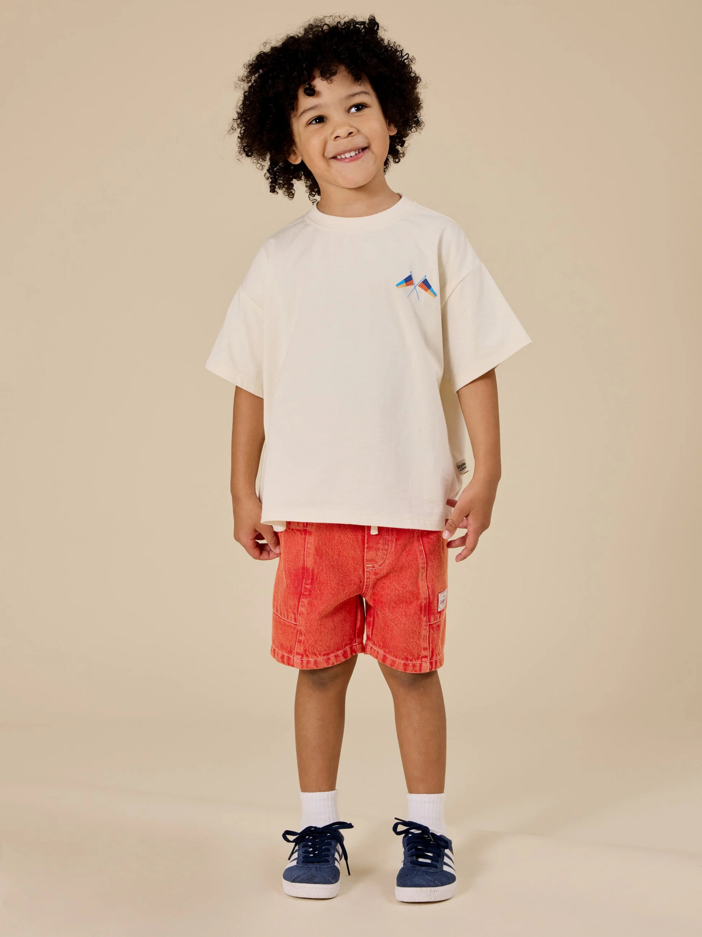 Noah Denim Pocket Shorts Apple Red
