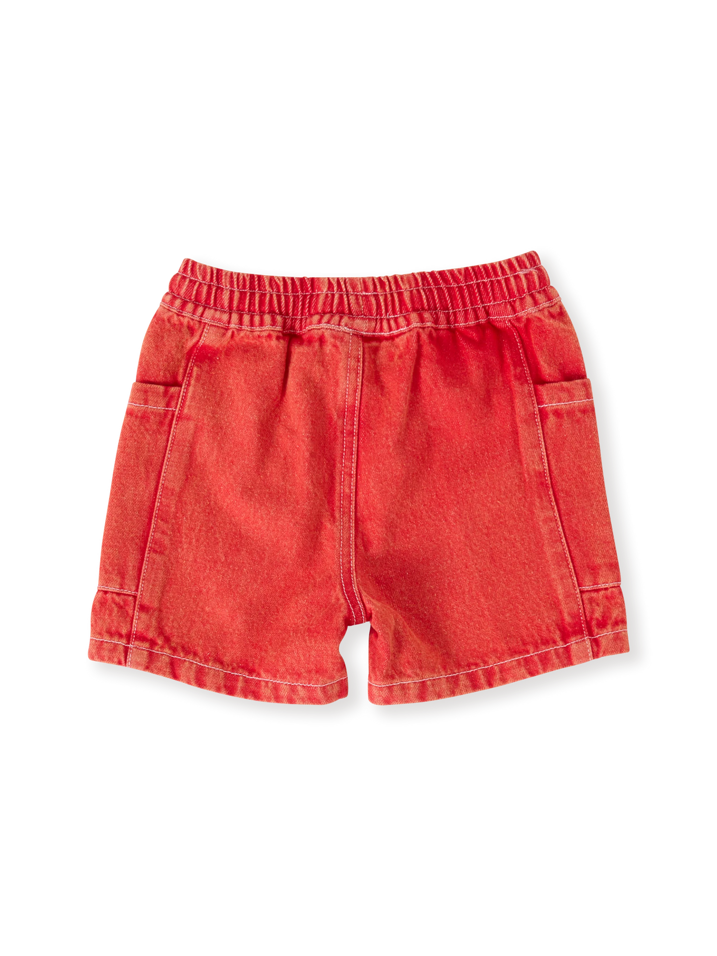 Noah Denim Pocket Shorts Apple Red