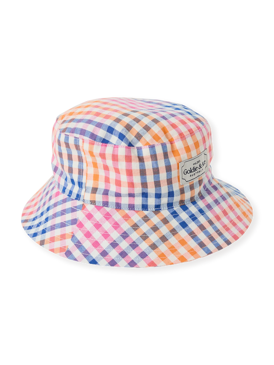 Rainbow Gingham Bucket Hat