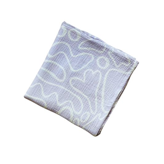 The Laze Organic Cotton Baby Swaddle - Lilac
