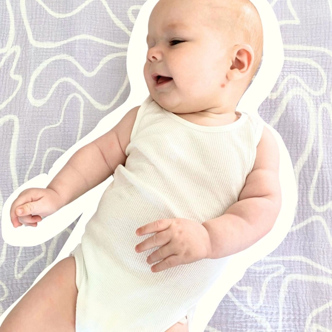 The Laze Organic Cotton Baby Swaddle - Lilac