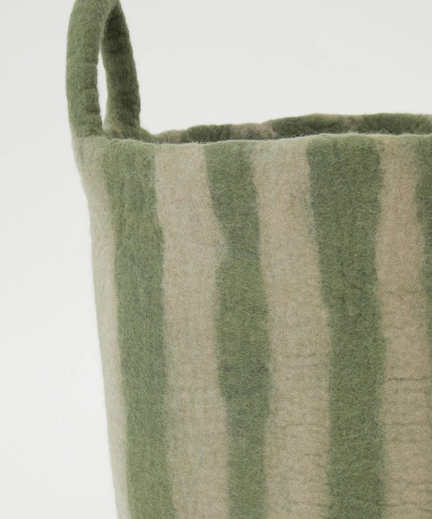 Toy Basket in Green Stripe - Large