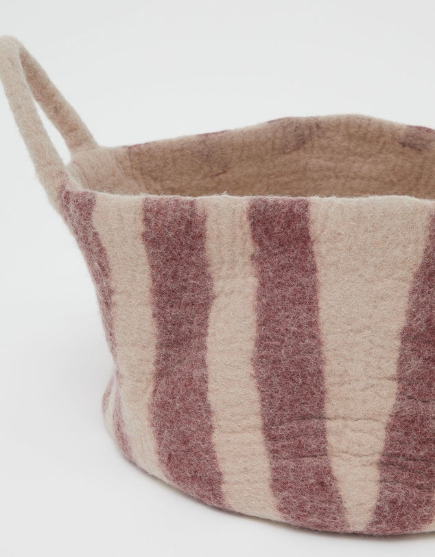 Toy Basket in Red Stripe - Small