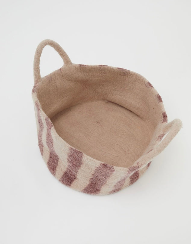 Toy Basket in Red Stripe - Small
