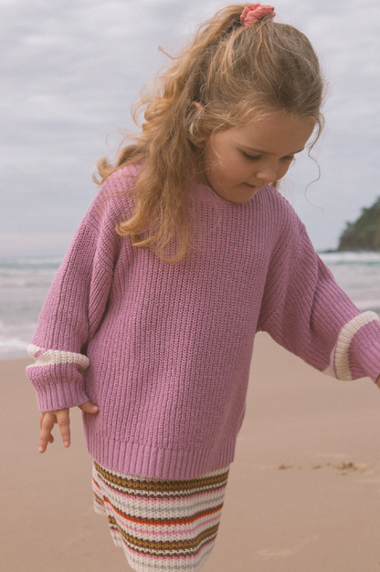 Organic Sunshine Stripe Knit Skirt