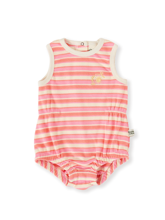 Watermelon Stripe Bubble Romper