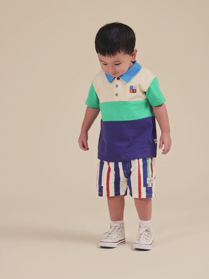90's Bold Stripe Noah Denim Pocket Shorts